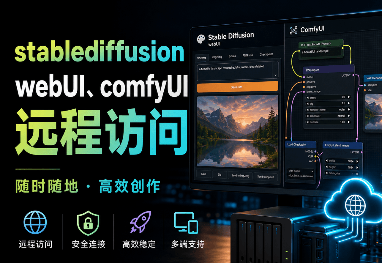 stablediffusion webUI comfyUI 远程访问方案